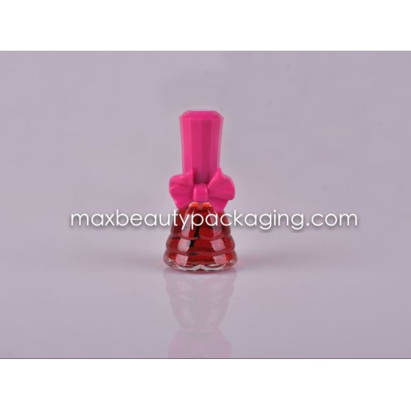 butterfly shape nail polish cap 13ml nail polish bottle flat brush nail polish packaging cosmetic plastic cap uv coating