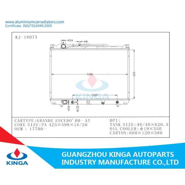 Car Raidator Cooling System GRANDE ESCUDO'00- Suzuki