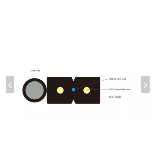 Ядр кабеля падения кабеля оптического волокна FTTH GJYXFCH на открытом воздухе само- поддерживая одиночное двойное