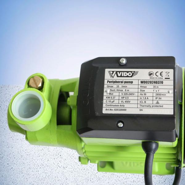 35m 370W 0.5HP Peripheral Household Water Pumps，The stainless steel rotor spindle, copper impeller, and demagnetization