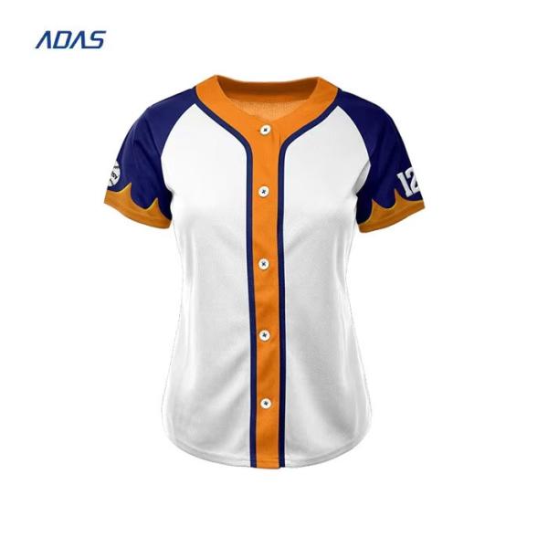 100% Polyester Sublimated Pullover Sports Baseball Team Wear Jersey Custom