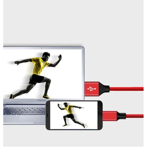 Original Cable de dados Micro USB preto 6ft Long Nylon Trilhado Para Telefone Móvel MP3