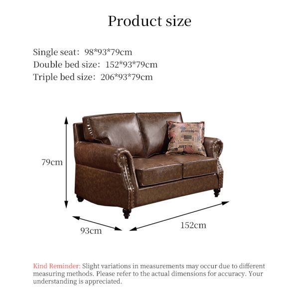 Nidea #8943 American Country Antique Retro Leather Sofa Wood Couch Divani Muebles Para Habitacion De Salon Hogar Furniture Living Room