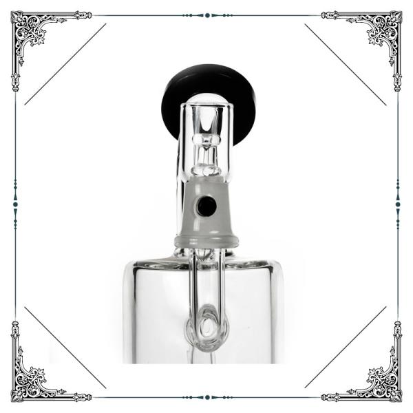 6 Inches 4 Slit Perc Mini Smoking Water Pipes Black Mouth And Black Base