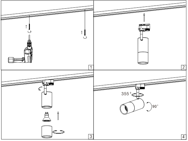 Anti - glare LED Track Lights GU10 Spotlight Loft Industrial Retro Lighting Clothing Shoes Store Down Light