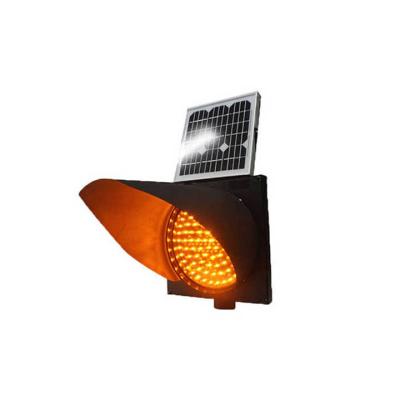 Blinking Solar Traffic Lights Solar Powered Yellow Flashing Warning Lights