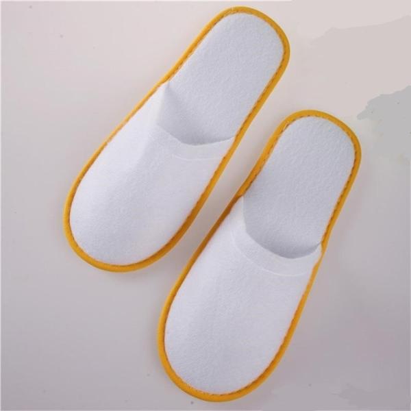 White Blue 29cm*10.5cm Disposable Hotel Slippers With Elastic Band