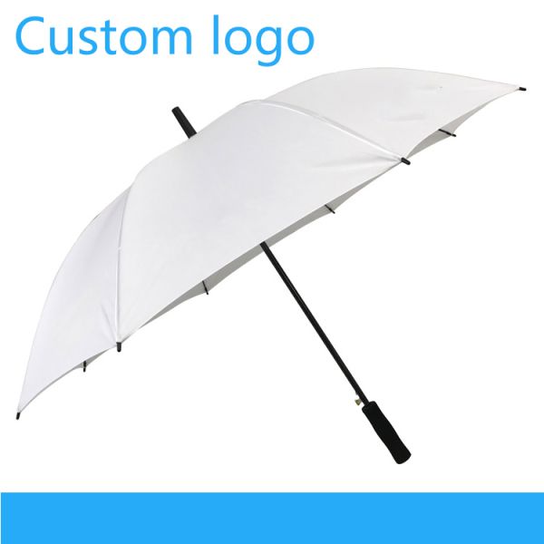 190T Pongee Fabric Material 8K 27inch Straight White Outdoor Advertising Box Umbrella