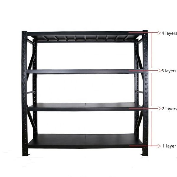 Bolt Free Capacity 200kg Metal Warehouse Storage Shelves Medium Duty