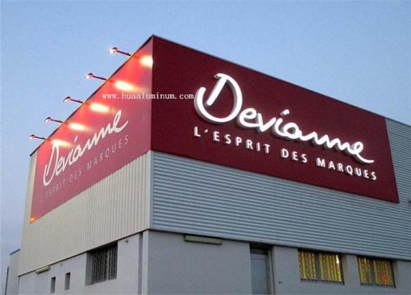 Fireproof Aluminum Composite Sign Panel Sheet , PVDF Coated Aluminum Sign Board 4x8