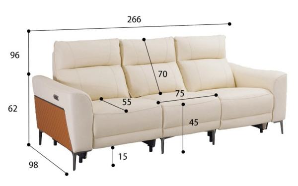 BN Furniture Leather Functional Sofa Minimalist Living Room Electric Function Recliner Chair Sofa Electric Recliner Sofa