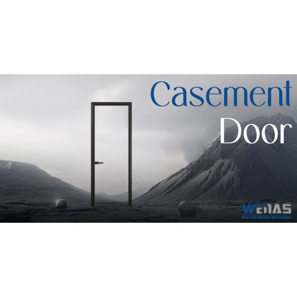 Multi Glass Design Narrow Frame Waterproof Aluminium Kitchen Casement Door