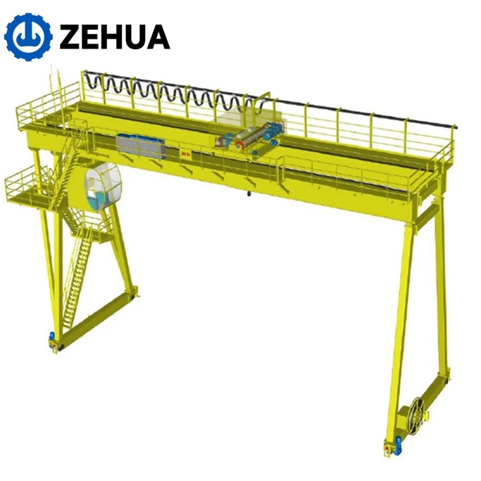 European Style Low Price Double Girder Gantry Crane with Winch Type Trolley for Outdoor Usage