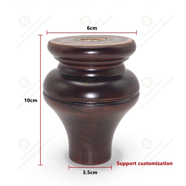 Solid Wood Gourd Cabinet Feet Sofa Support Foot Pads Furniture Feet Wooden Legs Bed Legs