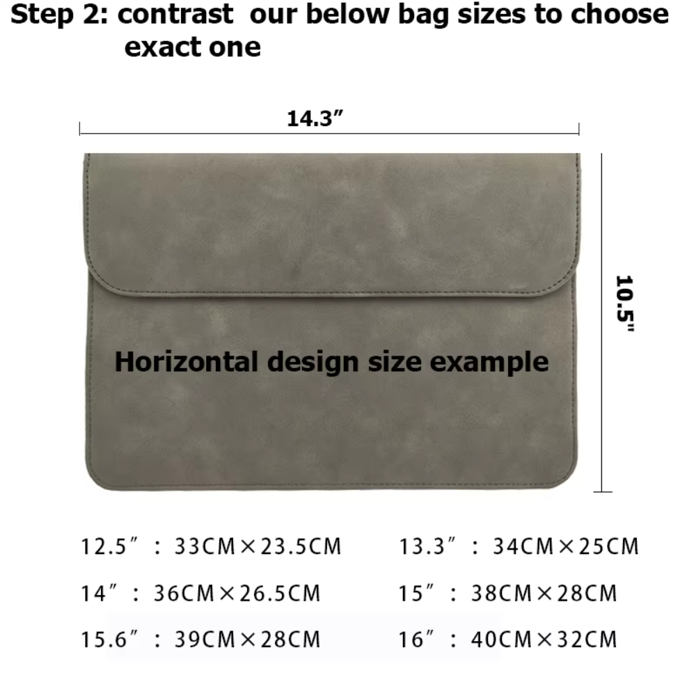 For Laudtec 15.6 Inch Leather Laptop Sleeve Simple Waterproof Protective Case Magnetic Closure Customized Design Office Use Wholesale OEM/ODM/Private Label