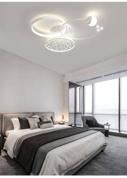 Modern Minimalist White Square Ceiling Light Atmosphere Household Bedroom Star Ceiling Lights(WH-MA-289)