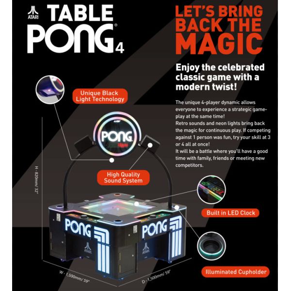 Версия Унис Атари Понг 4п ягнится машина аркады хоккея воздуха 6 месяцев гарантии