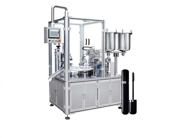 PLC Control Semi Auto Rotary Type mascara lipgloss filling machine