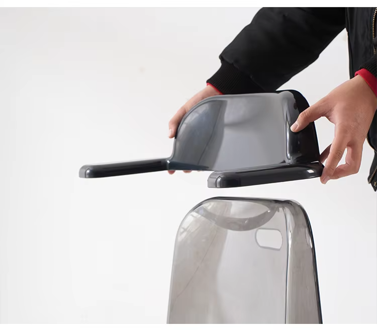 Chaises de cuisine en plastique transparent en acrylique