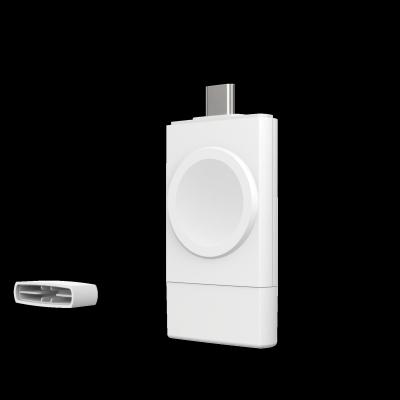 Mini Size Dual Interface Samsung Apple Watch Carregador USB A & USB C Carregador de relógio sem fio