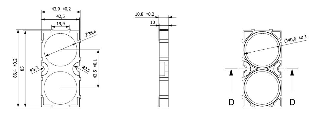 18650/21700/26650/32650/4680 Lithium Battery Holder, Cell Bracket, Spliceable Battery Pack Holder, V0 Flame-Retardant Material