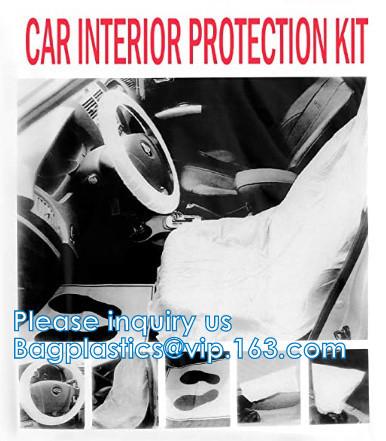 Universal Disposable Transparent Car Seats Cover Car Steering Wheel Covers Waterproof Car Handle Cover