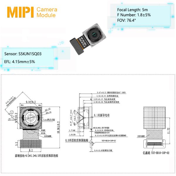 4K Autofocus PDAF Samsung CMOS Sensor Night Vision MIPI Camera Module
