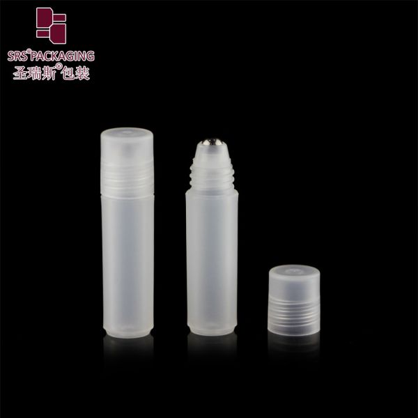 Eco Friendly PP Roll On Bottle White Screw Cap Stainless Steel Roll On Container Customization Available For