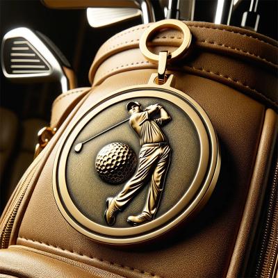 Custom Circle Shape Golf Bag Tag for Personalized Professional and Branding