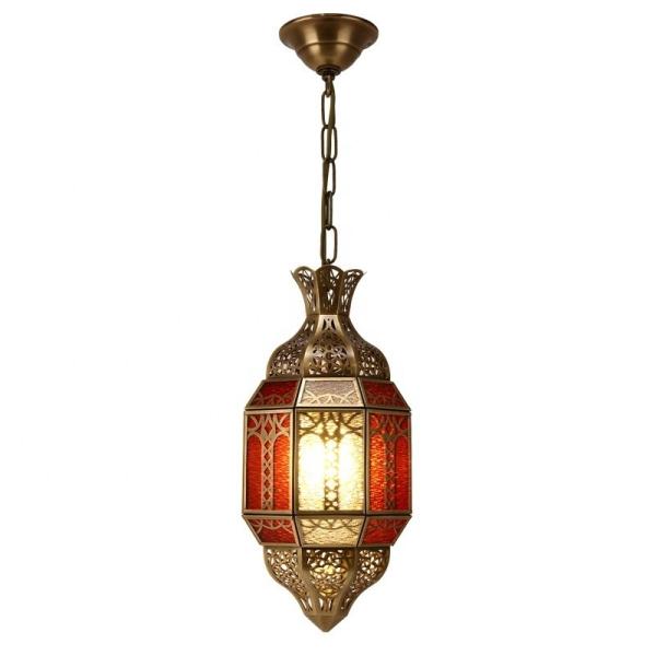 80 Ra LED Copper Chandelier Stained Glass Lamps for Arab Muslim Vintage Style Hotel Villas Home Lighting Decoration