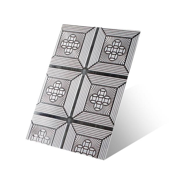 Aisi 316 Stainless Steel Sheet Big Squares Pattern Stainless Steel Embossed Sheet