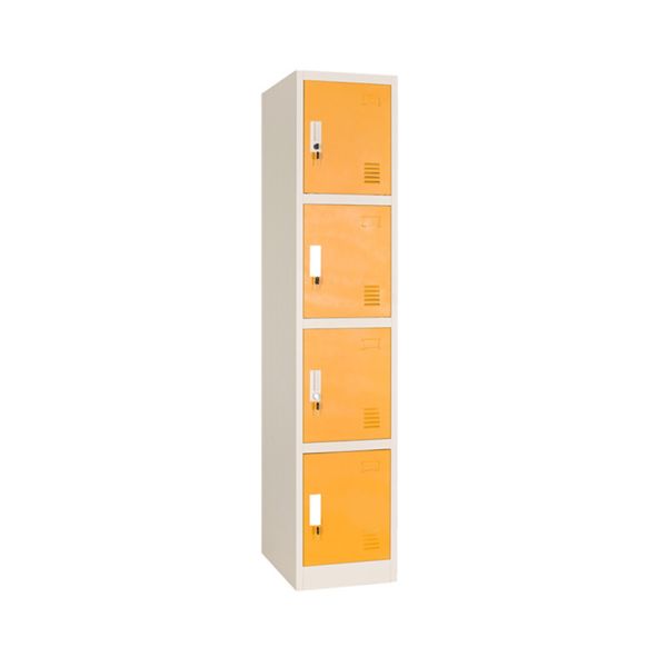 Office Lockable Metal Lockers Patio Furniture 4 Compartment Steel Locker