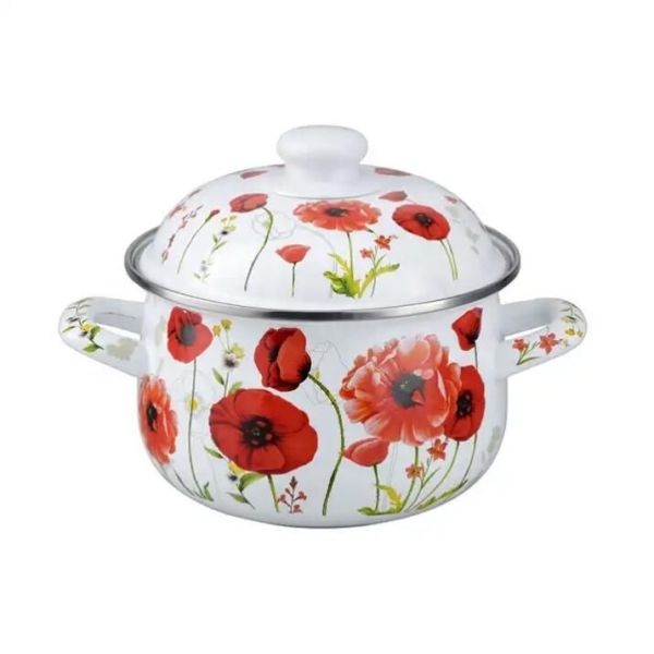 Enamel Porcelain 5PCS Turkey Pot Casserole Set Customized Logo Sizes 18 To 26cm