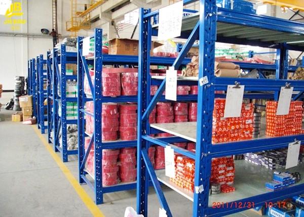 Warehouse Steel Rack L Beams Blue Colour 500KG/Layer Medium Duty Storage Systems