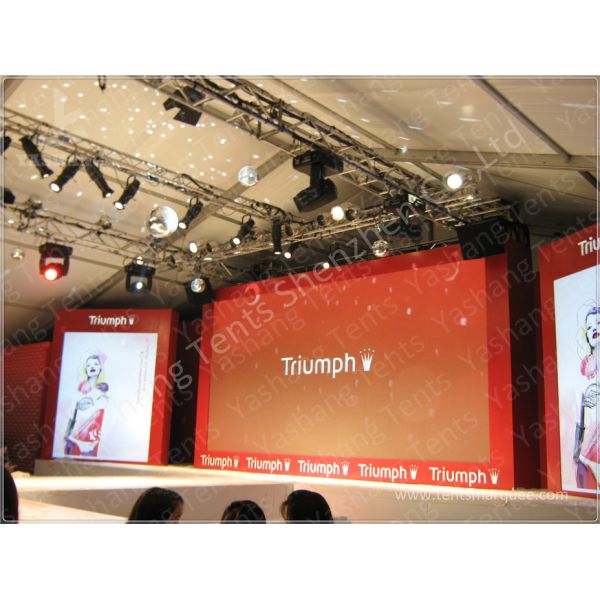20X20M Red Fabric Cover Outside Event Tent For Exhibition , Outdoor Trade Show Tent Displays