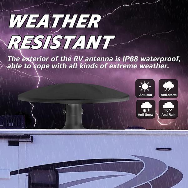 Televisão inteligente sinal de recepção aérea 360 para acampamento, Campervan Digital Motorhome Truck antena de viagem TV RV HDTV antena