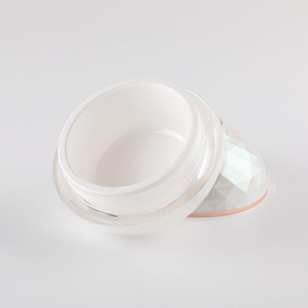Pearlized Surface Handling Face Cream Jar / Round Acrylic Empty Makeup Jars