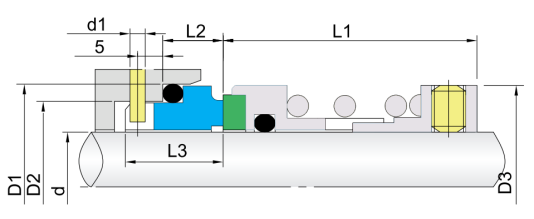 NBR Single Spring Type Kl-250 10MM Pump Mechanical Seal