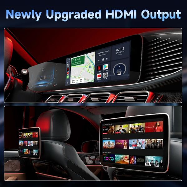 Android 13 HDMI Output TBox UHD Wireless Adapter CarPlay Android Auto AI Box SM6225 8G 128Gb Support Youtube Netflix