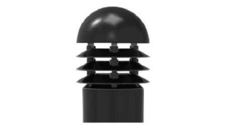 Black Driveway Bollard Lights / Pathway Lighting Bollards For Pedestrain Street