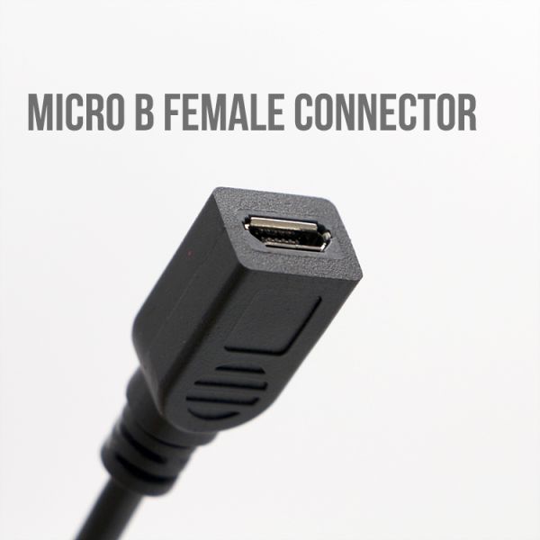 CUSTOM 90 grados ángulo derecho macho a la mujer Micro USB cable