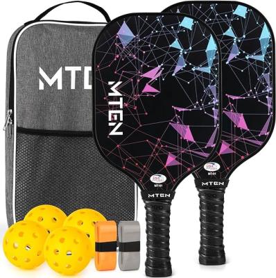 USAPA Approved Fiberglass Surface Pickleball Set with Indoor Pickleball Rackets Pickleball Paddles Set