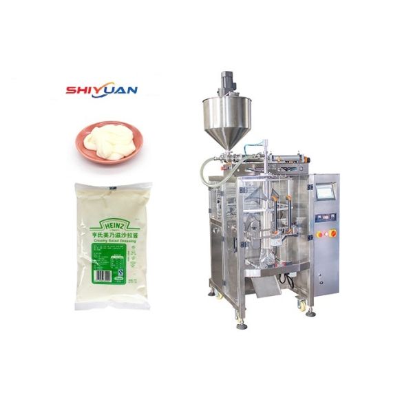Full Automatic Liquid Packing Machine for Sauce Paste Sachet with Stainless Steel Construction and 15-25bags/min Speed