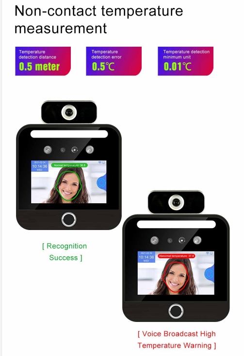 лицевой читатель карты отпечатка пальцев RFID системы управления доступом опознавания 5inch