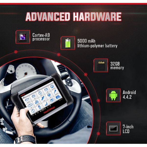 Original Autel MaxiCOM MK808 All System Diagnostic Tablet With 25 Special Functions Multi-Language