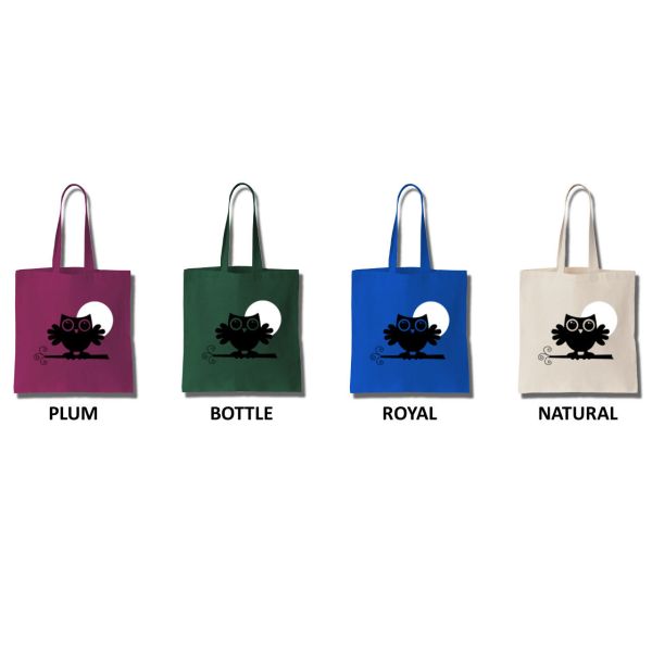 Cotton Tote Bag Women An Owl in the Moonlighteww