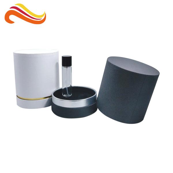 Customized Gold Stamping Logo  Cardboard Round Tube Cylinder Gift Box Packaging
