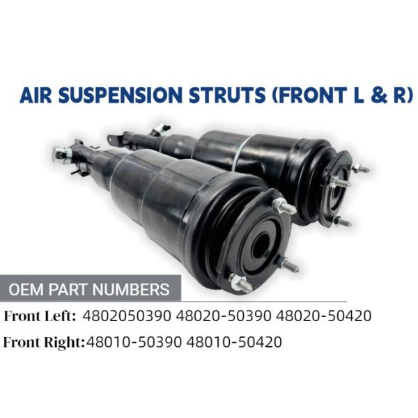Pair Front Air Suspension Shock Struts Compatible For Lexus LS500 LS500H RWD with ADS 48010-50390 48020-50390