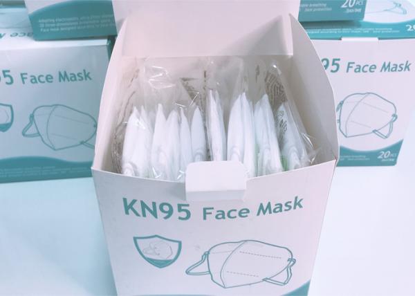 White KN95 Respirator Mask Efficiency Hospital Protective Mask / Disposable Mouth Mask