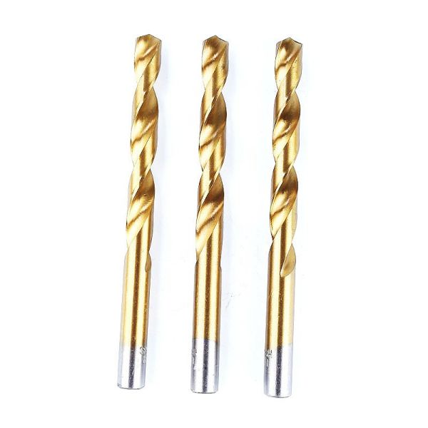 HSS Twist Drill Bit , Fully Ground HSS Heavy Duty Drill Bit For Metal Tin coated